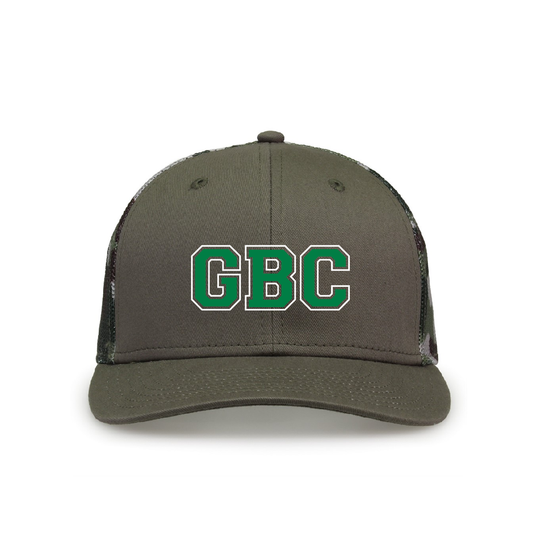 Camo Trucker Hat with embroidered GBC