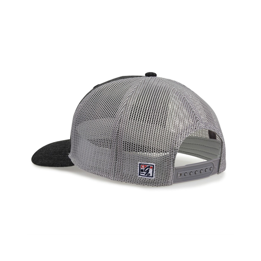 The Game Heather Gray Trucker Hat with Pink/Gray "H"